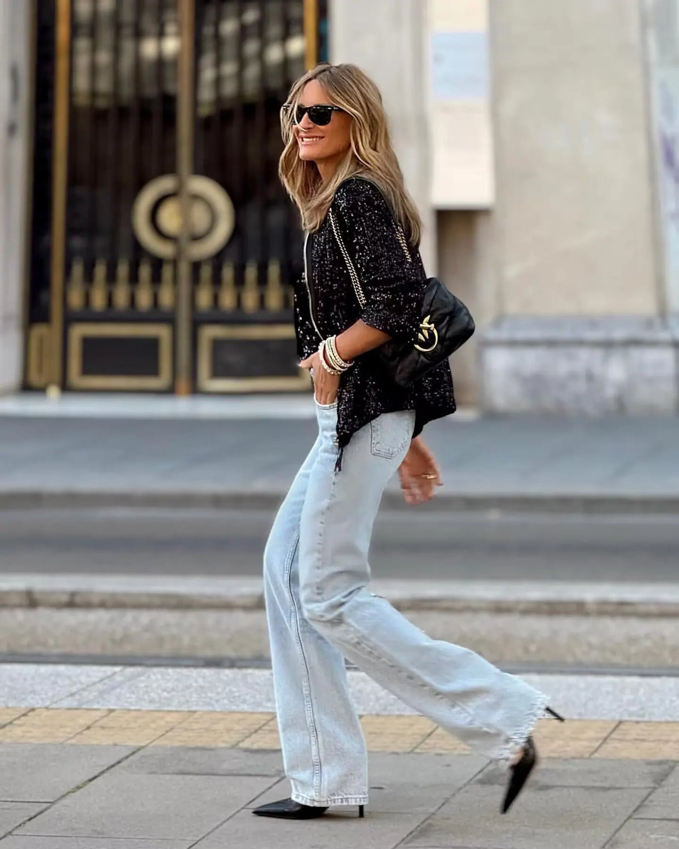 Trendige Damen Paillettenblazer für Frühling & Events – Soraya