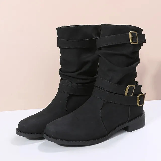 Elegante Stiefel mit Modernem Schnallendesign