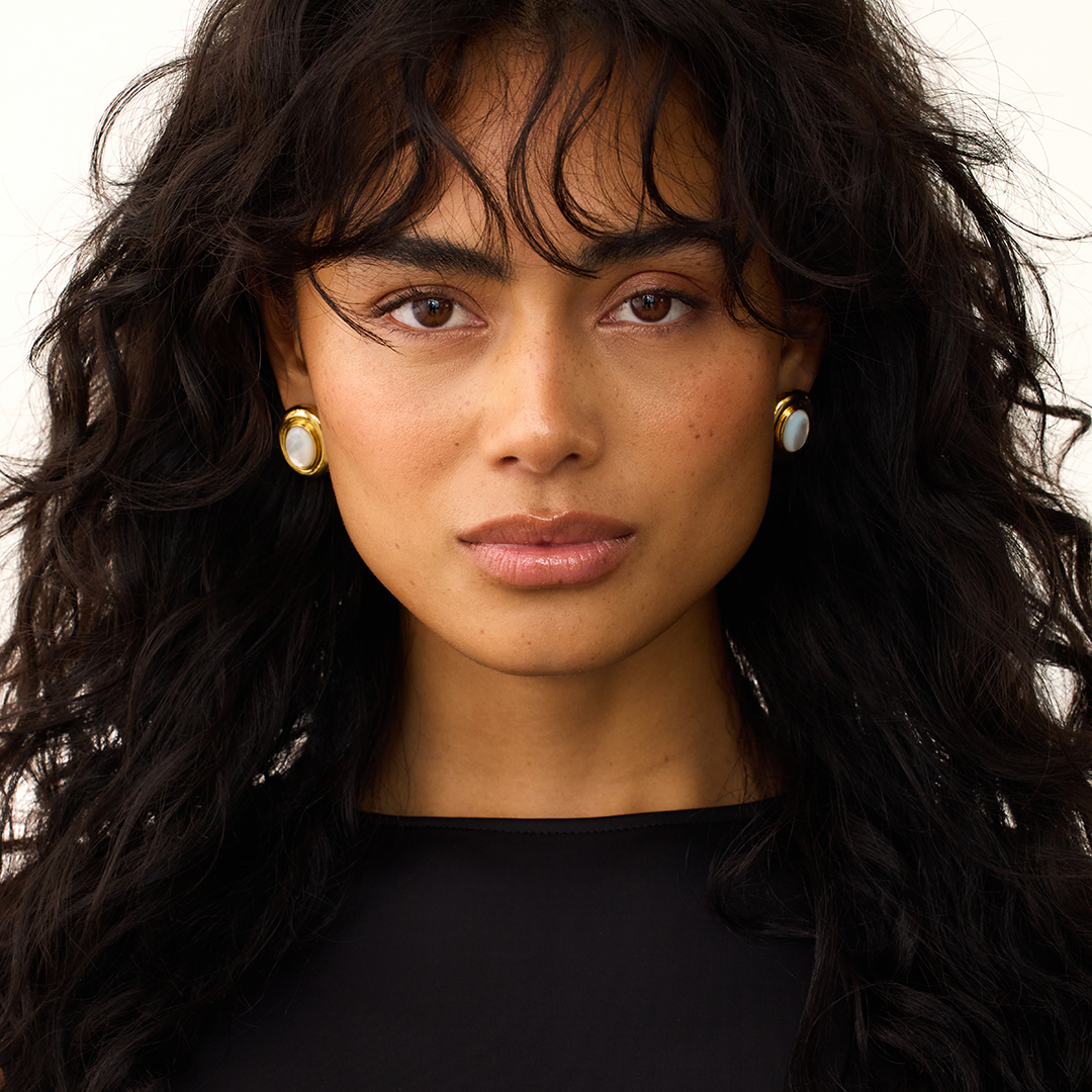 Giselle Gold Pearl Earrings