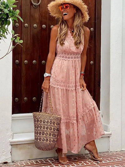 Andrea | Boho Langes Sommerkleid Damen