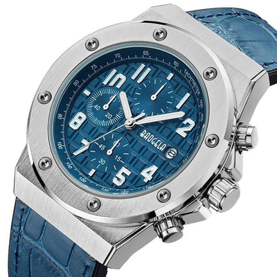 Elegante Herren Chronograph Armbanduhr