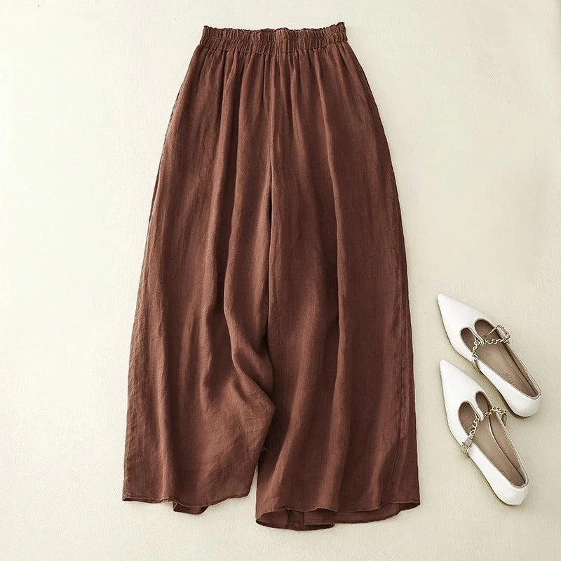 Fließende Weitbein-Hose für eleganten Komfort