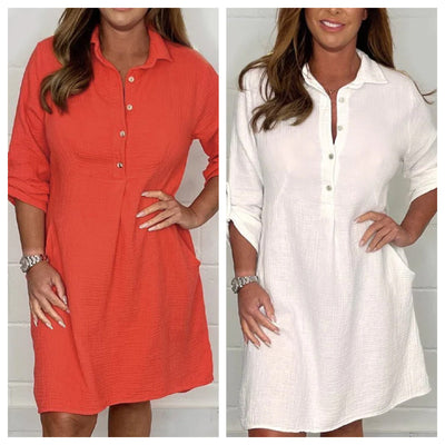 Abigail | Damen Sommer Plus Size Hemdkleid