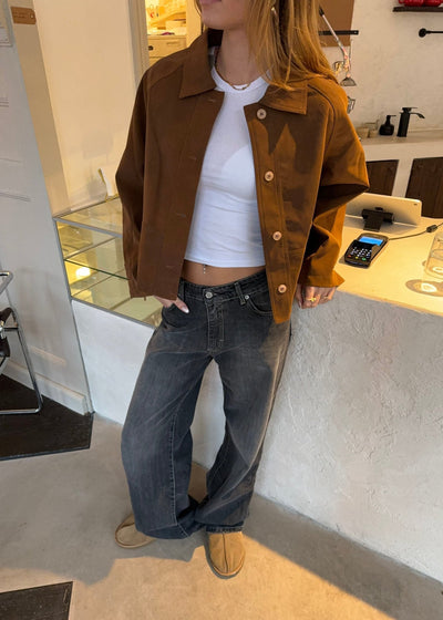 Damenjacke – Baumwollmix – Lässiger Schnitt mit Reißverschluss