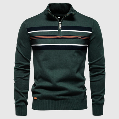 Moderner Herren Reißverschluss-Strickpullover