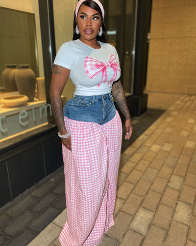 Marisa | Gingham Denim Set
