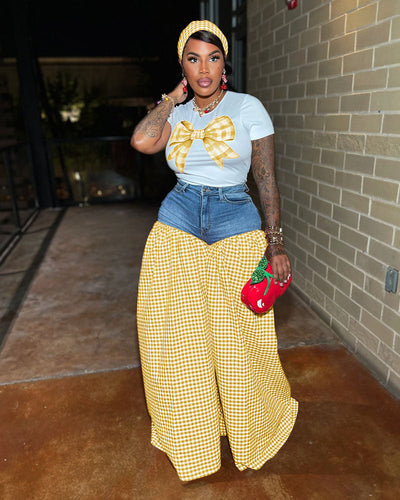 Marisa | Gingham Denim Set