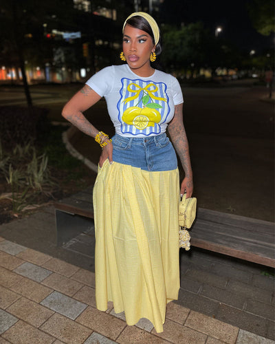 Marisa | Gingham Denim Set