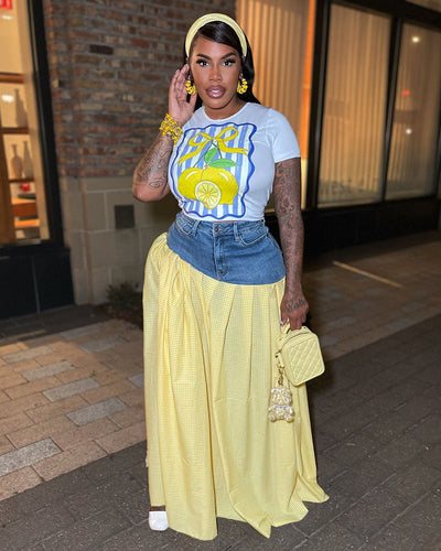 Marisa | Gingham Denim Set