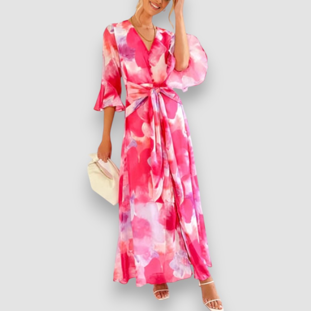 Milly | Langes, lockeres Blumenkleid