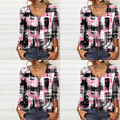 Nordic | Modern Print Stilvolle Damenbluse