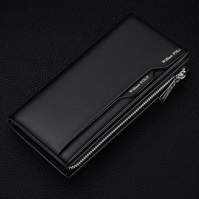 Avelena | Herren Lederhandtasche Multifunktionaler Langer Kartenhalter