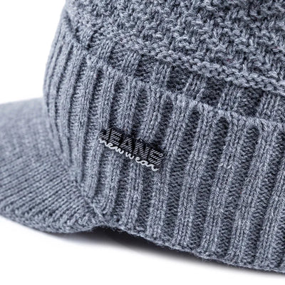 Avelena | Unisex Plüsch Fleecegefütterte Strickmütze