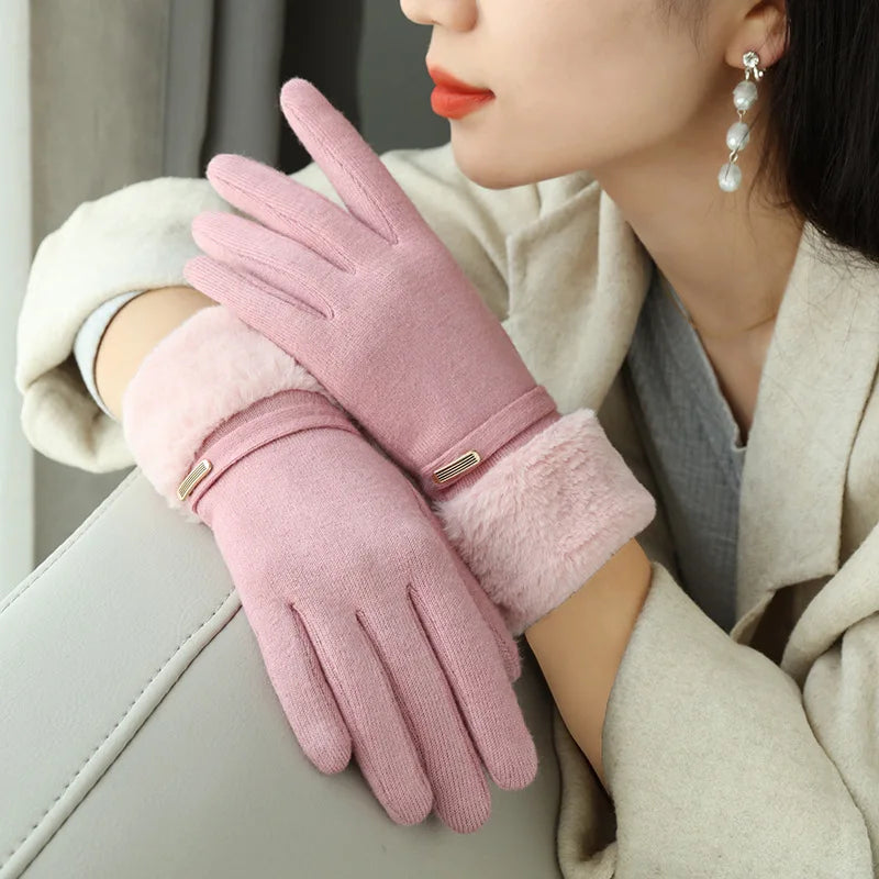 Avelena | Winter Damen Touchscreen Handschuhe - Fleecefutter