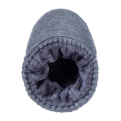 Avelena | Unisex Plüsch Fleecegefütterte Strickmütze