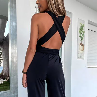Ärmelloser Jumpsuit Mit V Ausschnitt Für Damen | Sommer