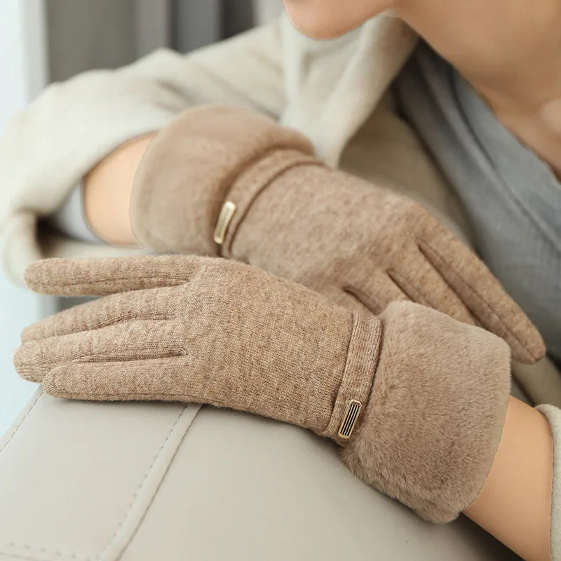 Avelena | Winter Damen Touchscreen Handschuhe - Fleecefutter
