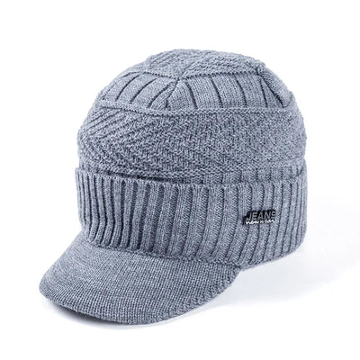 Avelena | Unisex Plüsch Fleecegefütterte Strickmütze