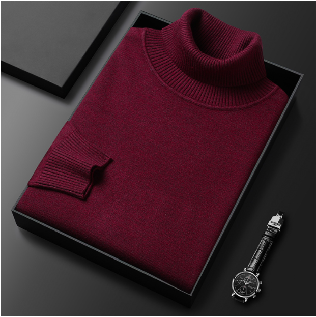 Simon | Rollkragenpullover Kaschmir-Baumwoll-Mix, Eleganter Stil