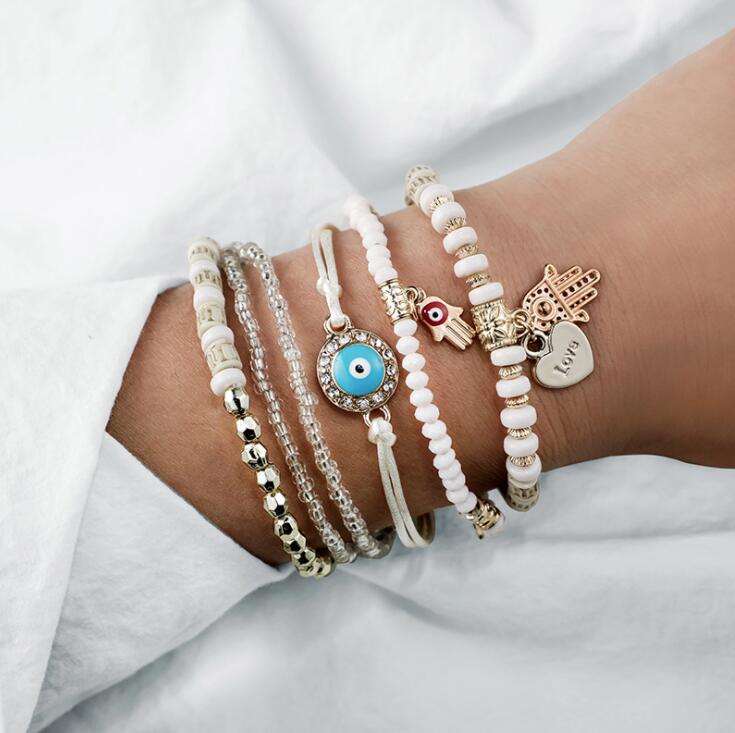 Hamsa-Armband im Set