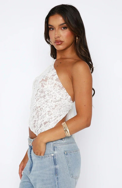 Damen-Spitzen-Top