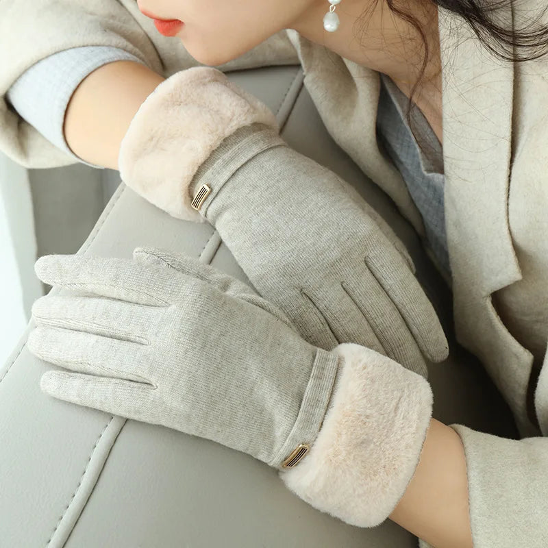 Avelena | Winter Damen Touchscreen Handschuhe - Fleecefutter