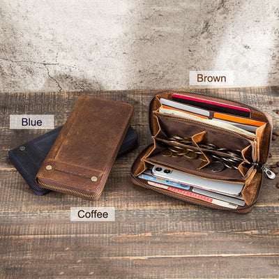 Avelena | Rfid Leder Clutch Geldbörse: Stilvoll & Sicher