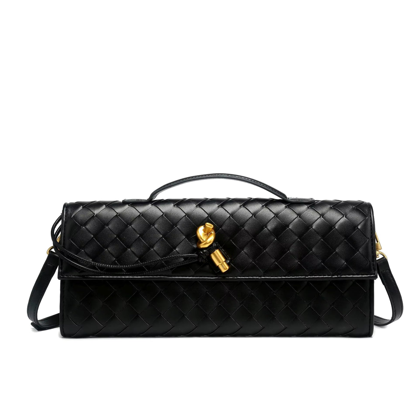Luxury Vegan Leather Clutch – Handwoven, Elegant & Sustainable