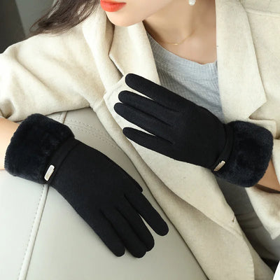 Avelena | Winter Damen Touchscreen Handschuhe - Fleecefutter