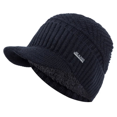 Avelena | Unisex Plüsch Fleecegefütterte Strickmütze