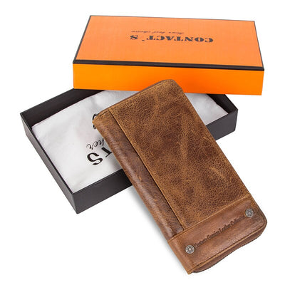 Avelena | Rfid Leder Clutch Geldbörse: Stilvoll & Sicher