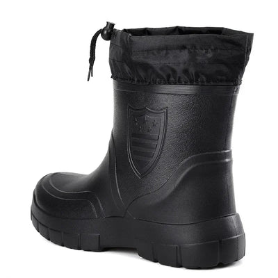 Unisex Gefütterte Gummistiefel mit Rutschfester Sohle und Kordelzug