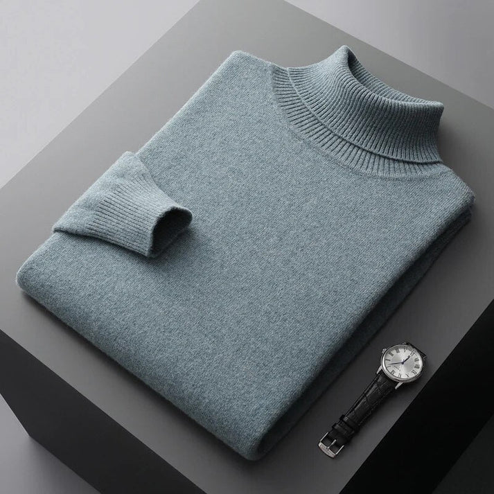 Herren-Rollkragenpullover – Elegantes Design, normale Passform, lange Ärmel