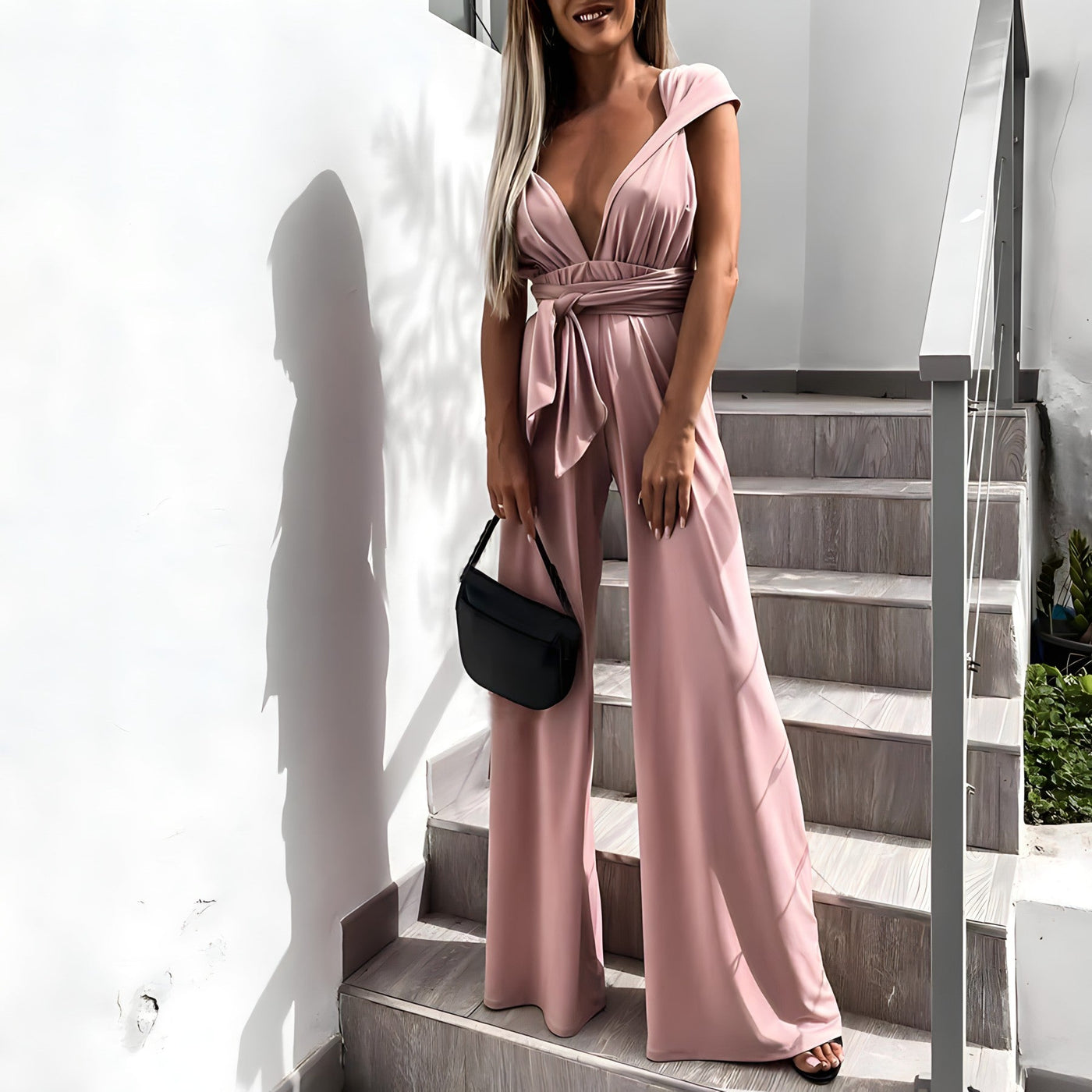 Ärmelloser Jumpsuit Mit V Ausschnitt Für Damen | Sommer