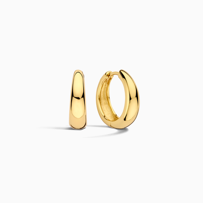 Gold Rue Statement Hoop Earrings