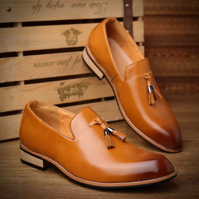 Elegante Herren Leder Loafer