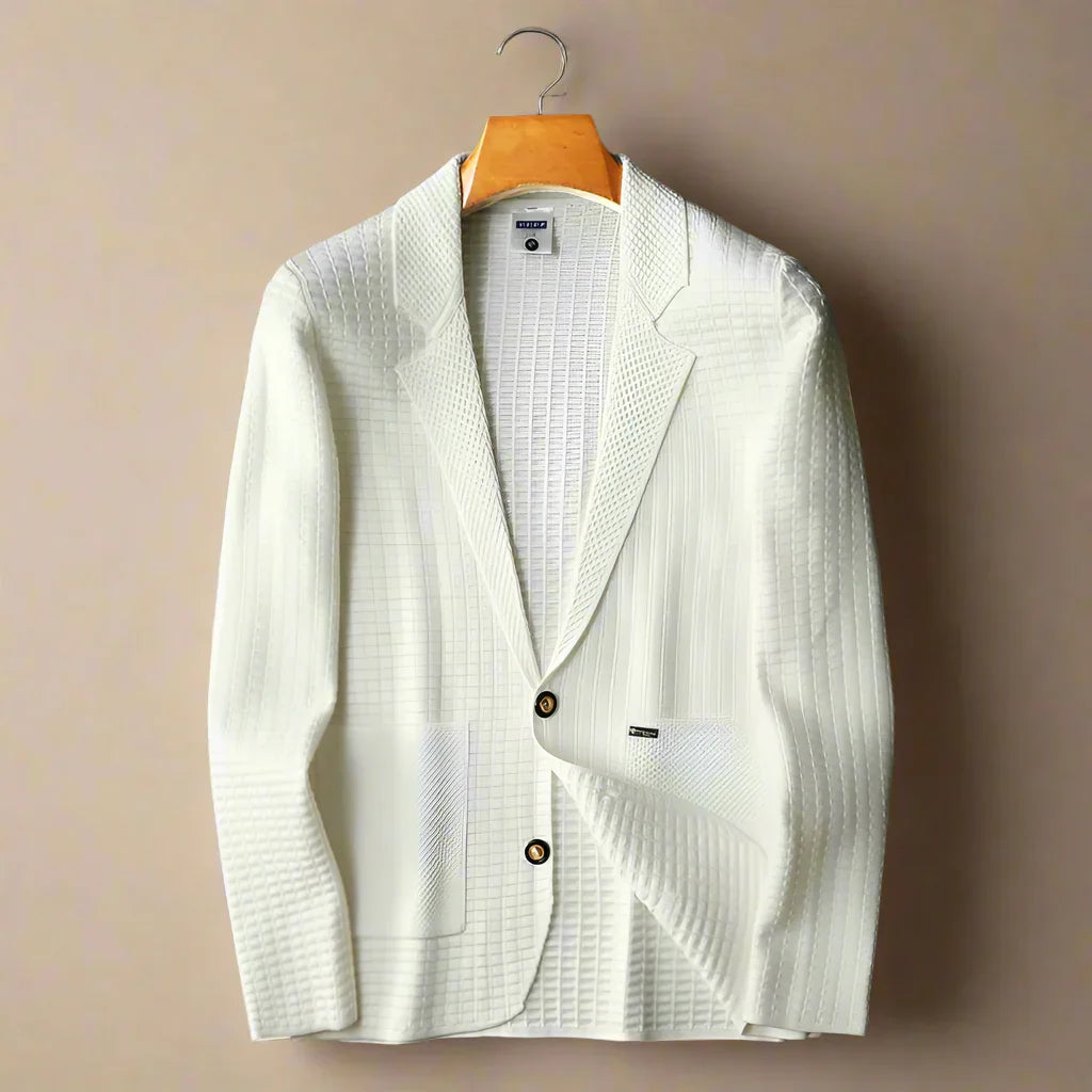 Eleganter Herren Jacquard Blazer mit Strukturmuster