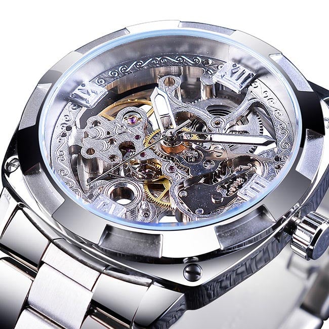 Elegante Transparente Herren Uhr