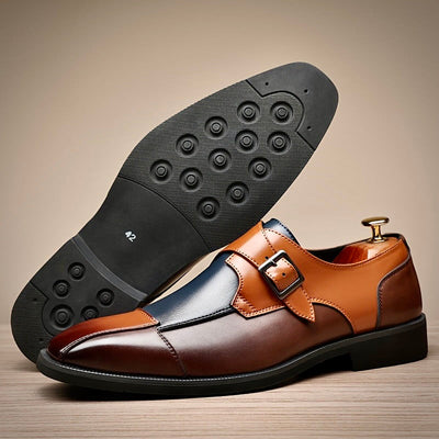 Elegante Herren Monk Strap Schnallenschuhe