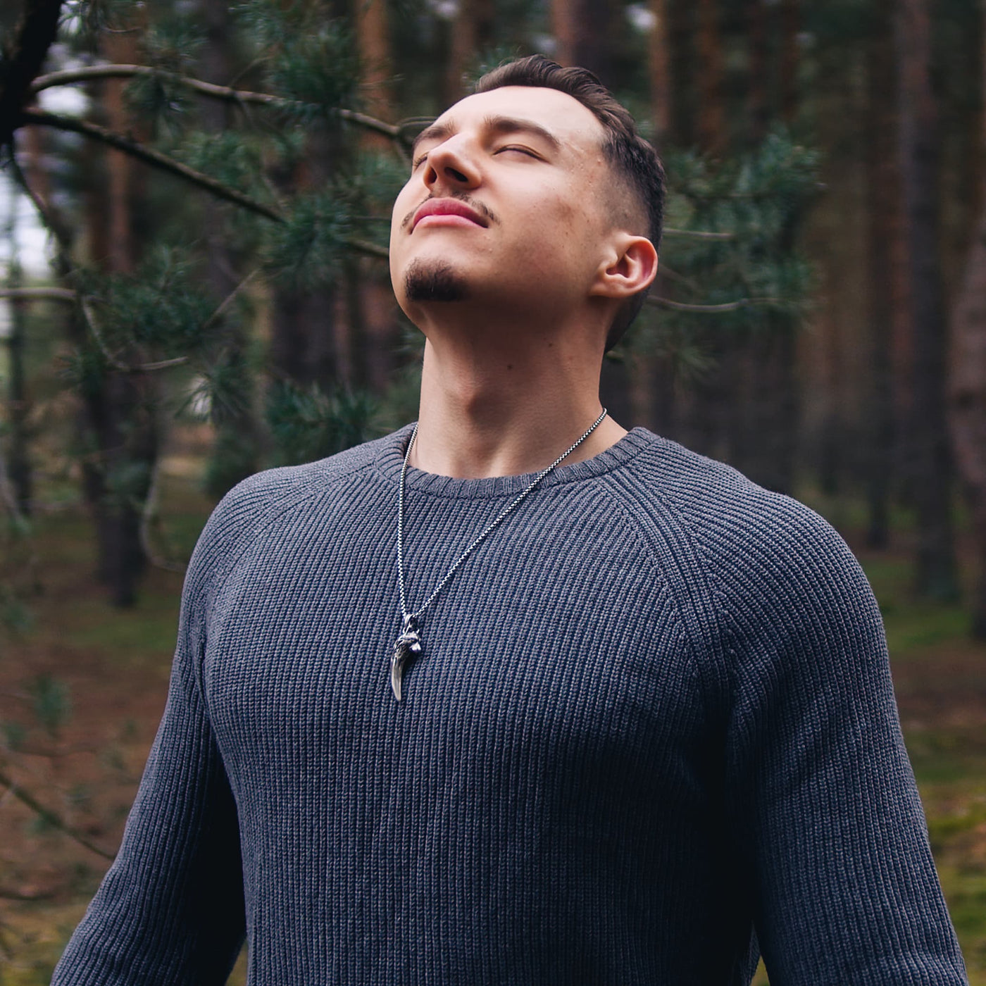 Stylische Herren Wolfskette