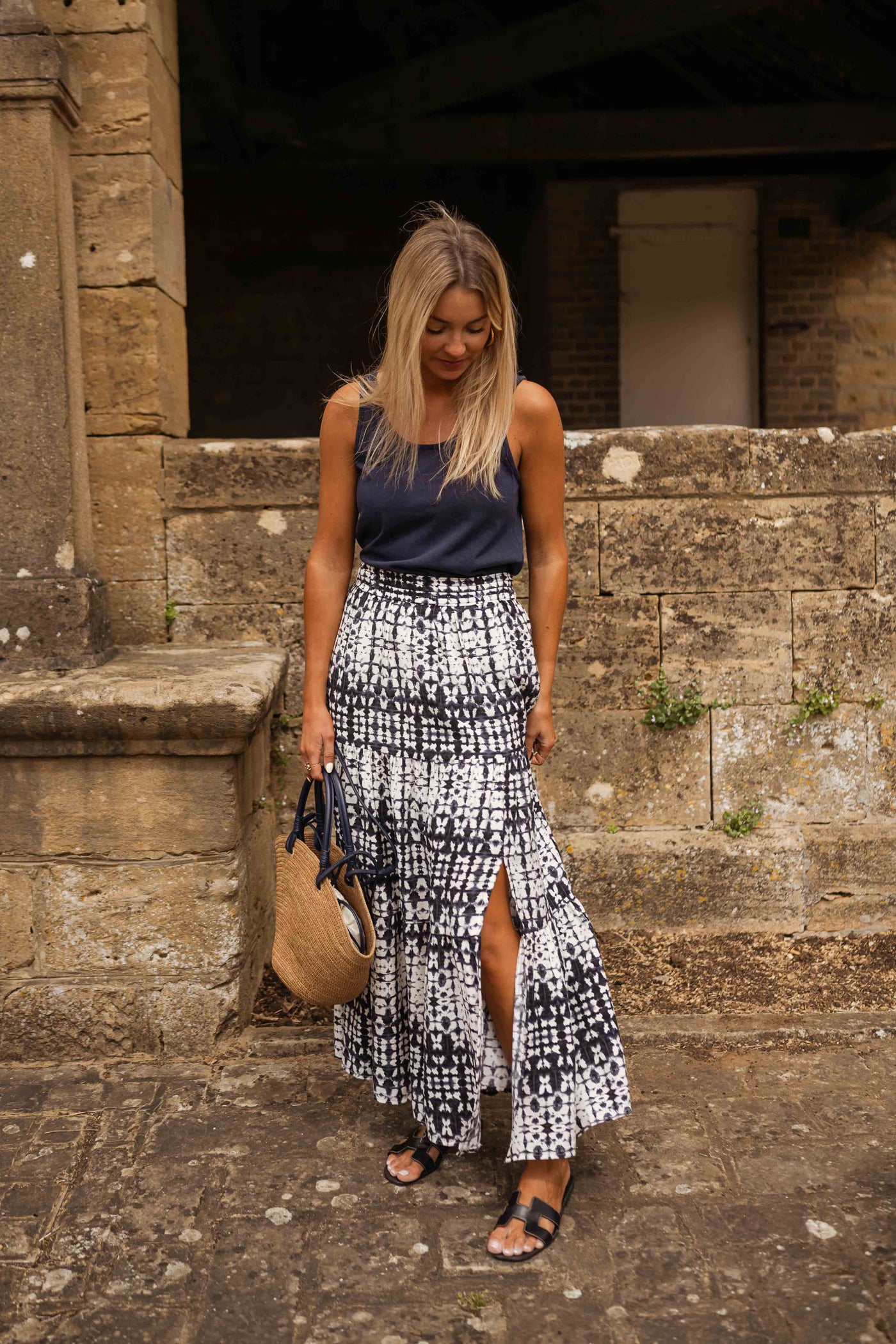 Tracie | Jupe Gaelle - blau in Tie & Dye