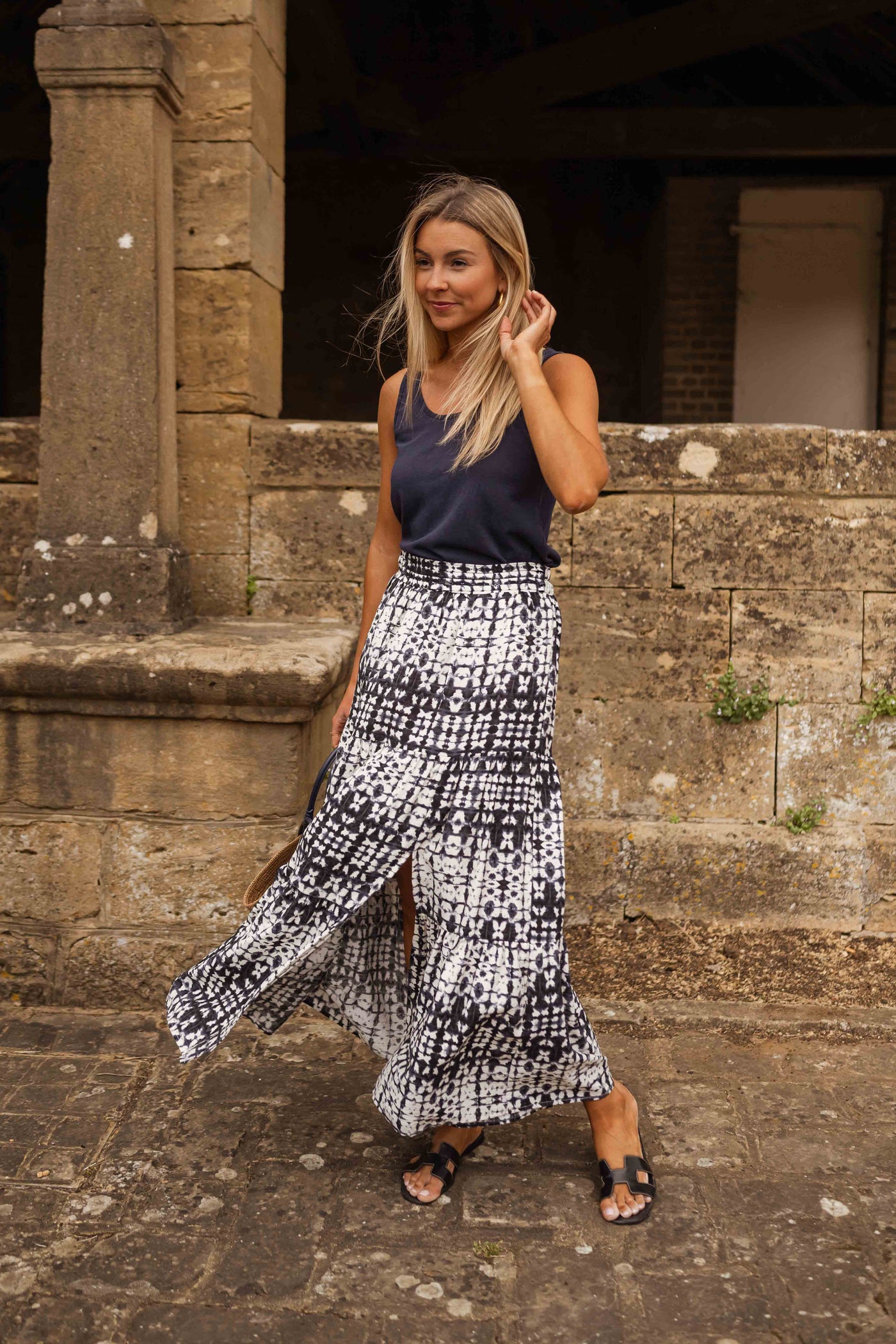 Tracie | Jupe Gaelle - blau in Tie & Dye