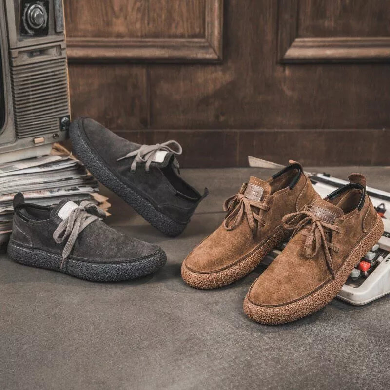 Herren Nubuk-Lederschuhe mit weicher Sohle - Komfortabel & Elegant