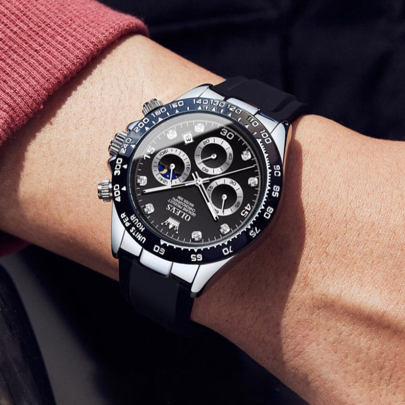 Elegante Herren Armbanduhr Edelstahl