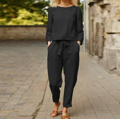 Ayah - Leinen Sommer Dress Set Damen Leichtigkeit