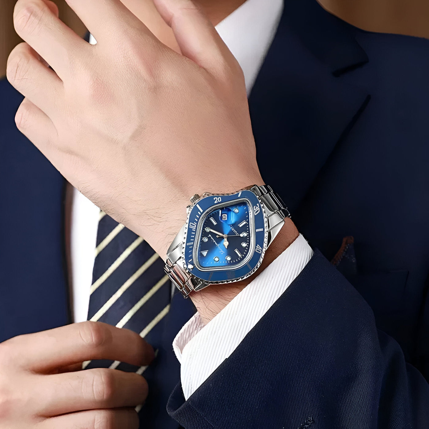 Asymmetrische Herren Armbanduhr Künstler Edition