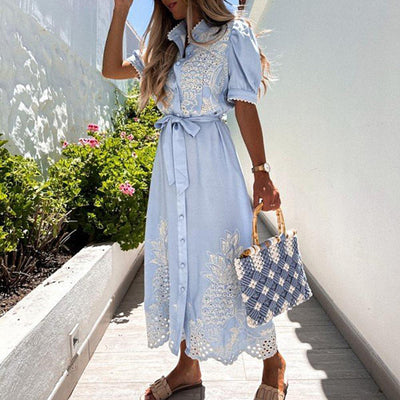 Lara - Fließendes Damen Maxikleid Strand Urlaub