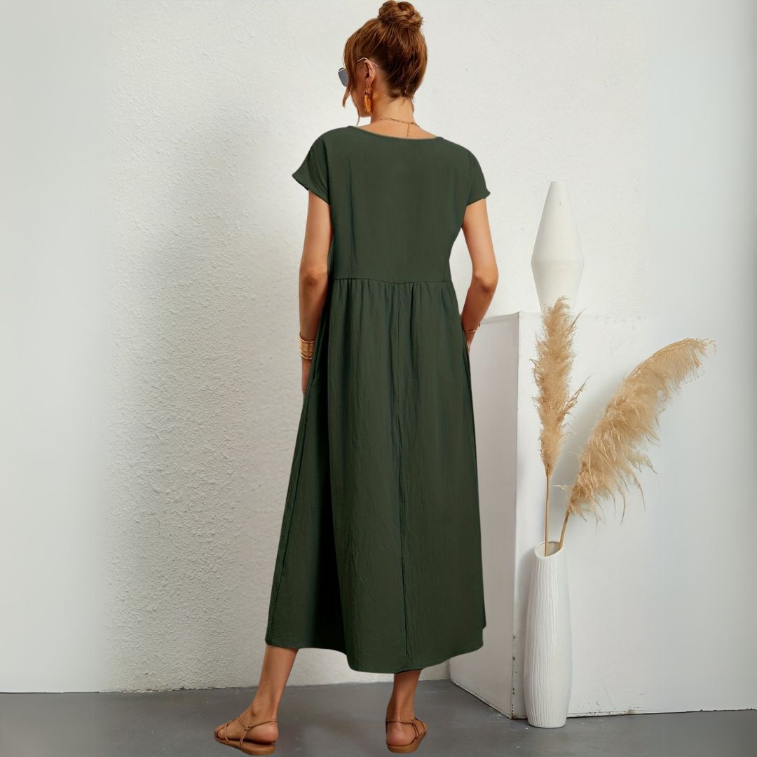 Colton | Damen Maxikleid mit Rundhals
