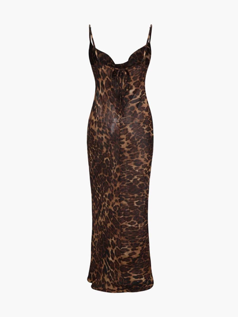 Theresia | Durchsehen Leopard-Maxikleid – Wild & Verführerisch