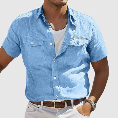 Lennard | Bequemes, stilvolles Leinenhemd im Sonnenuntergang